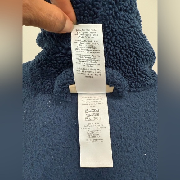 Pottery Barn Teen Size OS Blue Cozy Robe - Picture 7 of 8